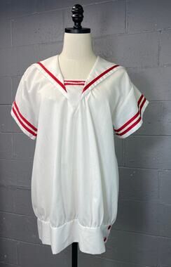 Vintage 1980s Nautical Sailor Motherhood Maternity Shirt Size Small